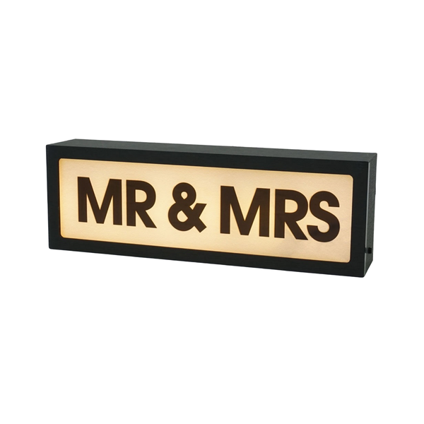 Mr & Mrs LED Lightbox – Fun, Versatile lighting For home, office. Make your space truly yours.