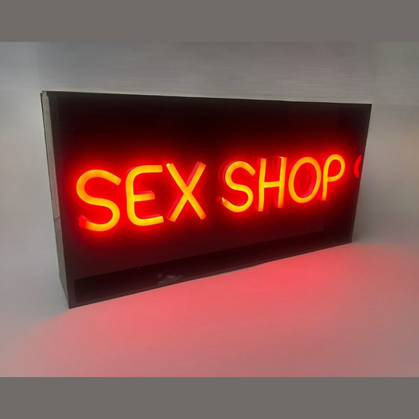 Red Sex Shop LED Acrylic Lightbox