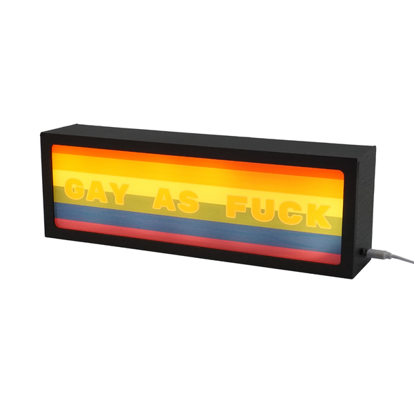 Gay as fuck LED Lightbox – Fun, Versatile lighting For home, office. Make your space truly yours.