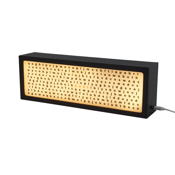 Wordsearch Cunt LED Lightbox – Fun, Versatile lighting For home, office. Make your space truly yours.