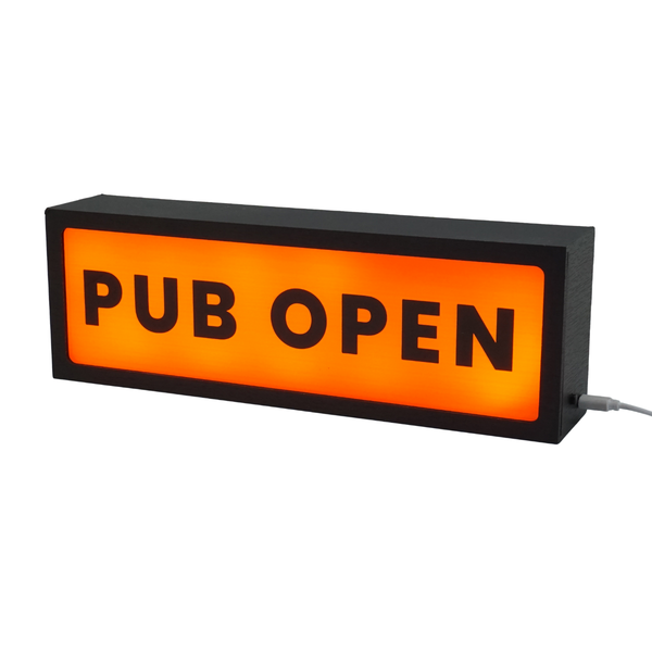 Pub Open LED Lightbox – Fun, Versatile lighting For home, office. Make your space truly yours.