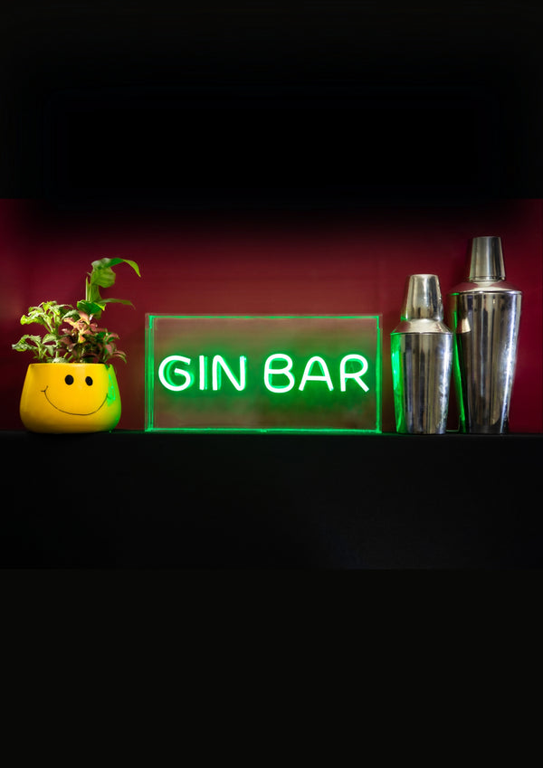 Green Gin Bar Neon LED Acrylic Lightbox