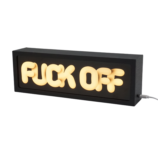 Fuck Off black LED Lightbox – Fun, Versatile lighting For home, office. Make your space truly yours.
