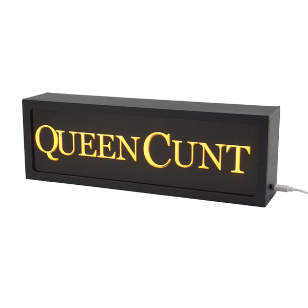 Queen Cunt LED Lightbox – Fun, Versatile lighting For home, office. Make your space truly yours.