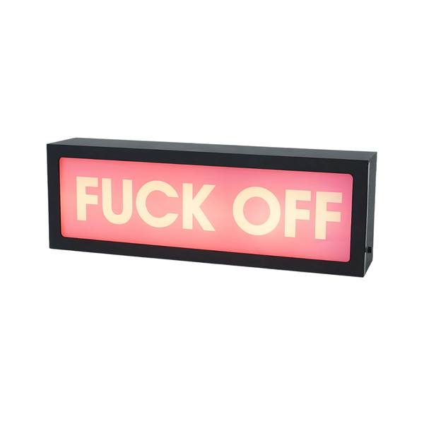 Pink Fuck Off LED Lightbox – Fun, Versatile lighting For home, office. Make your space truly yours.
