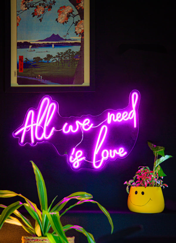 All We Need Is Love LED Neon Wall Sign