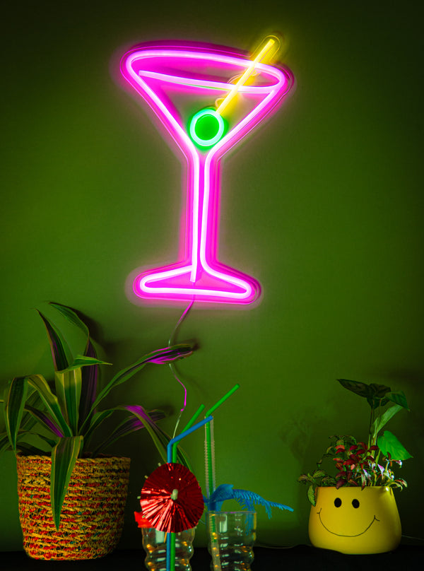Cocktail Glass LED Neon Sign