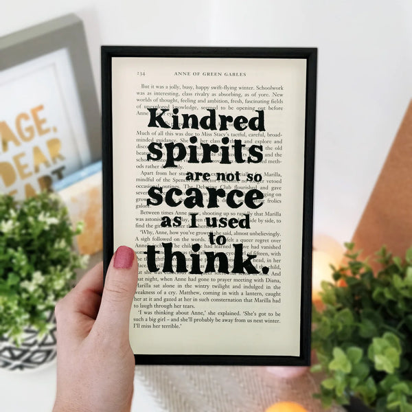 Book Page Print: Kindred spirits (Green Gables)