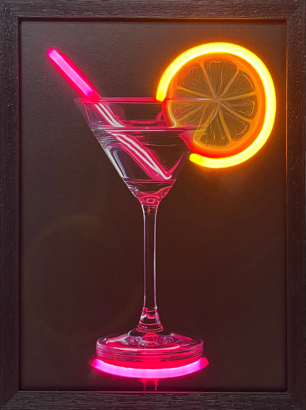 LED Neon Framed Wall Art – Cocktail