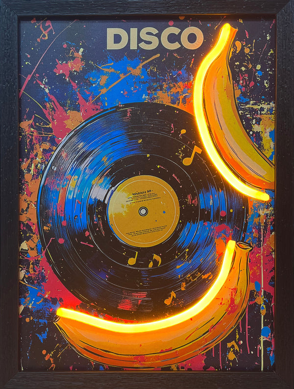 LED Neon Framed Wall Art – Disco