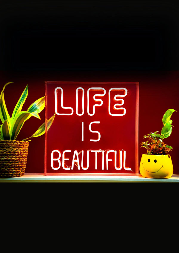 Life Is Beautiful Neon Led Acrylic Lightbox