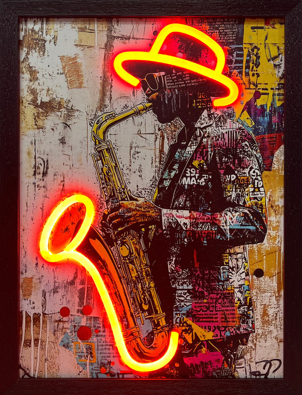 LED Neon Framed Wall Art – Jazz