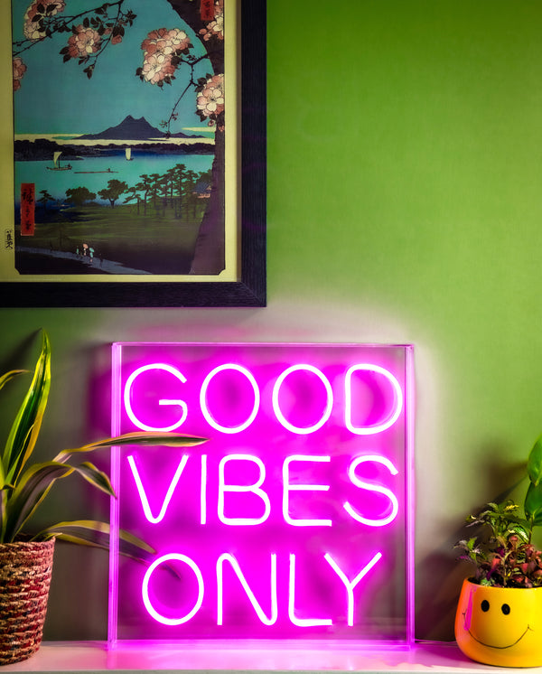 Good Vibes Only Neon LED Acrylic Lightbox