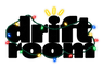 Driftroom logo wrapped in colourful Christmas lights
