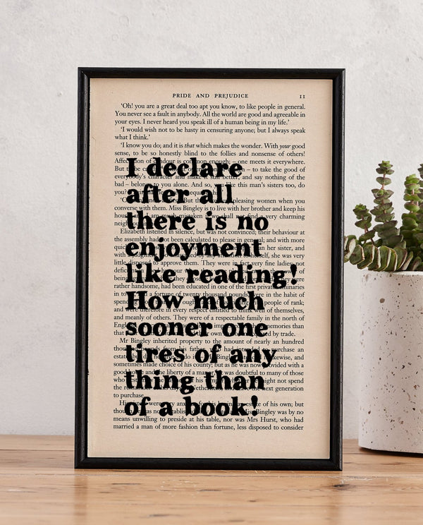 Book Page Print: I Declare (Pride And Prejudice) by Driftroom