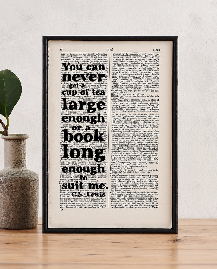 Book Page Print: You Can Never (CS Lewis) by Driftroom