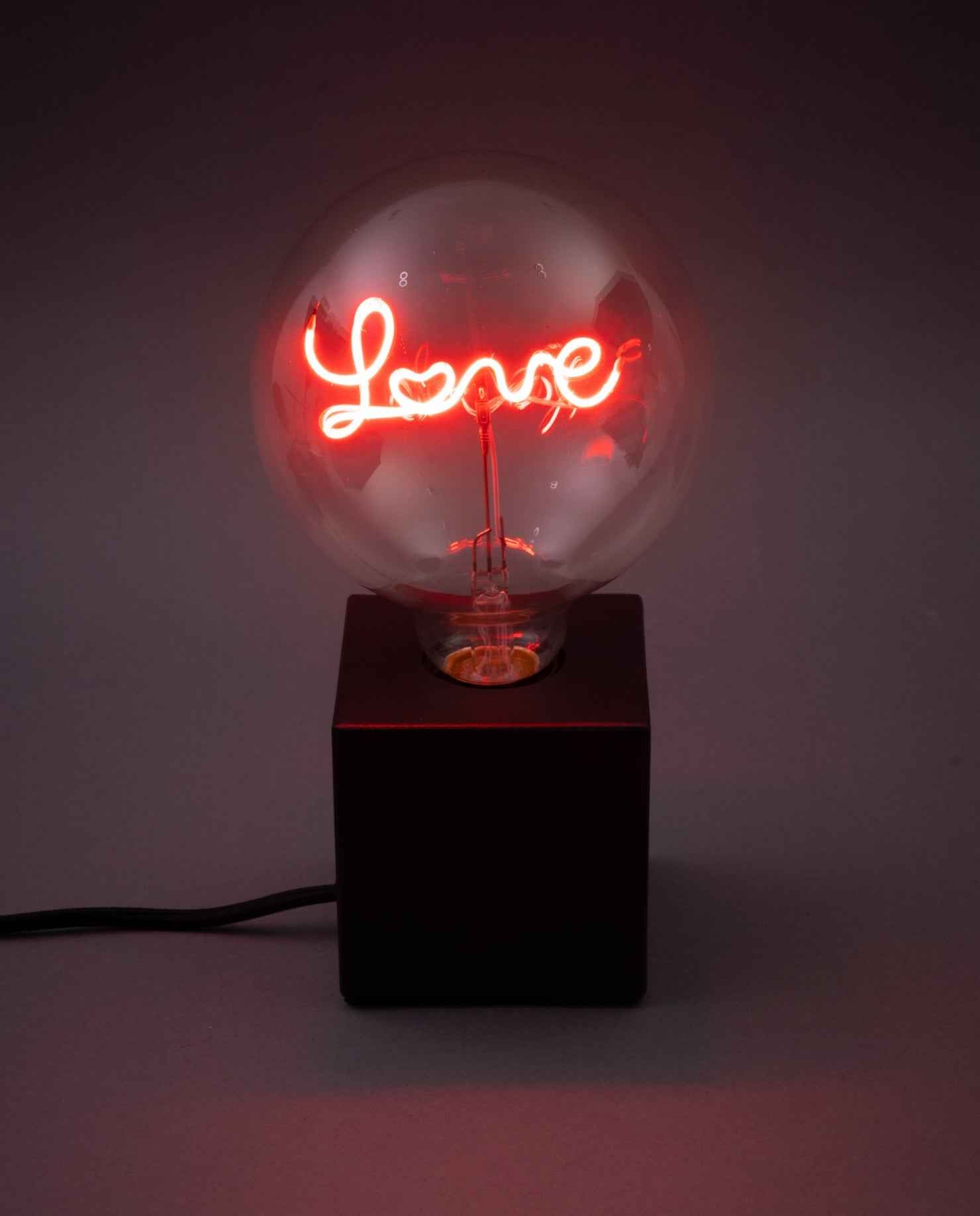 Red Love LED Message In A Bulb - LED Text Bulb | Driftroom – Driftroom ...