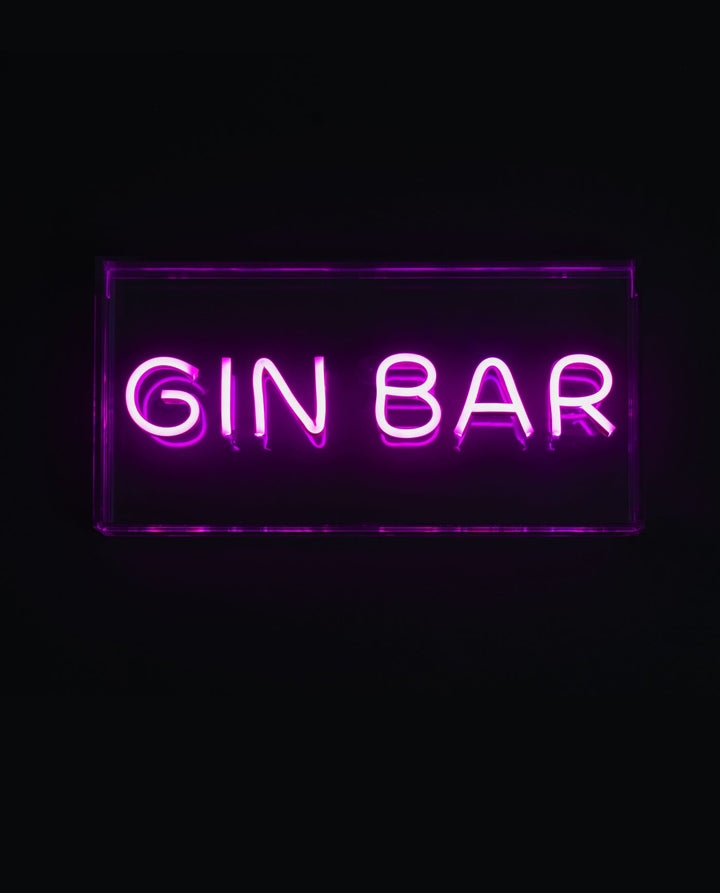 Pink Gin Bar Neon LED Acrylic Lightbox - Neon Sign | Driftroom ...