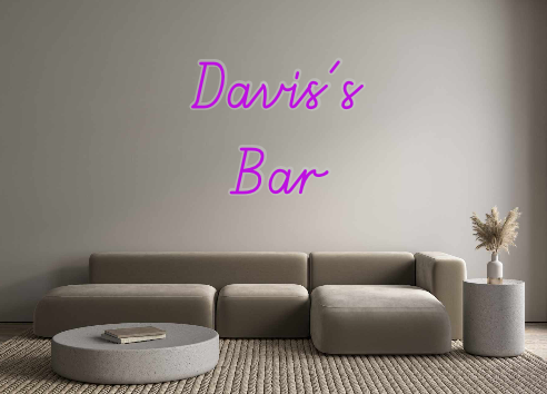 Custom Neon: Davis’s 
Bar